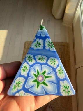 Vintage Mosaic Pyramid Candle